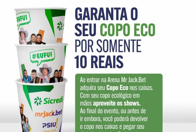 Shows da Fenasoja 2024 terão copos ecológicos para o consumo de bebidas