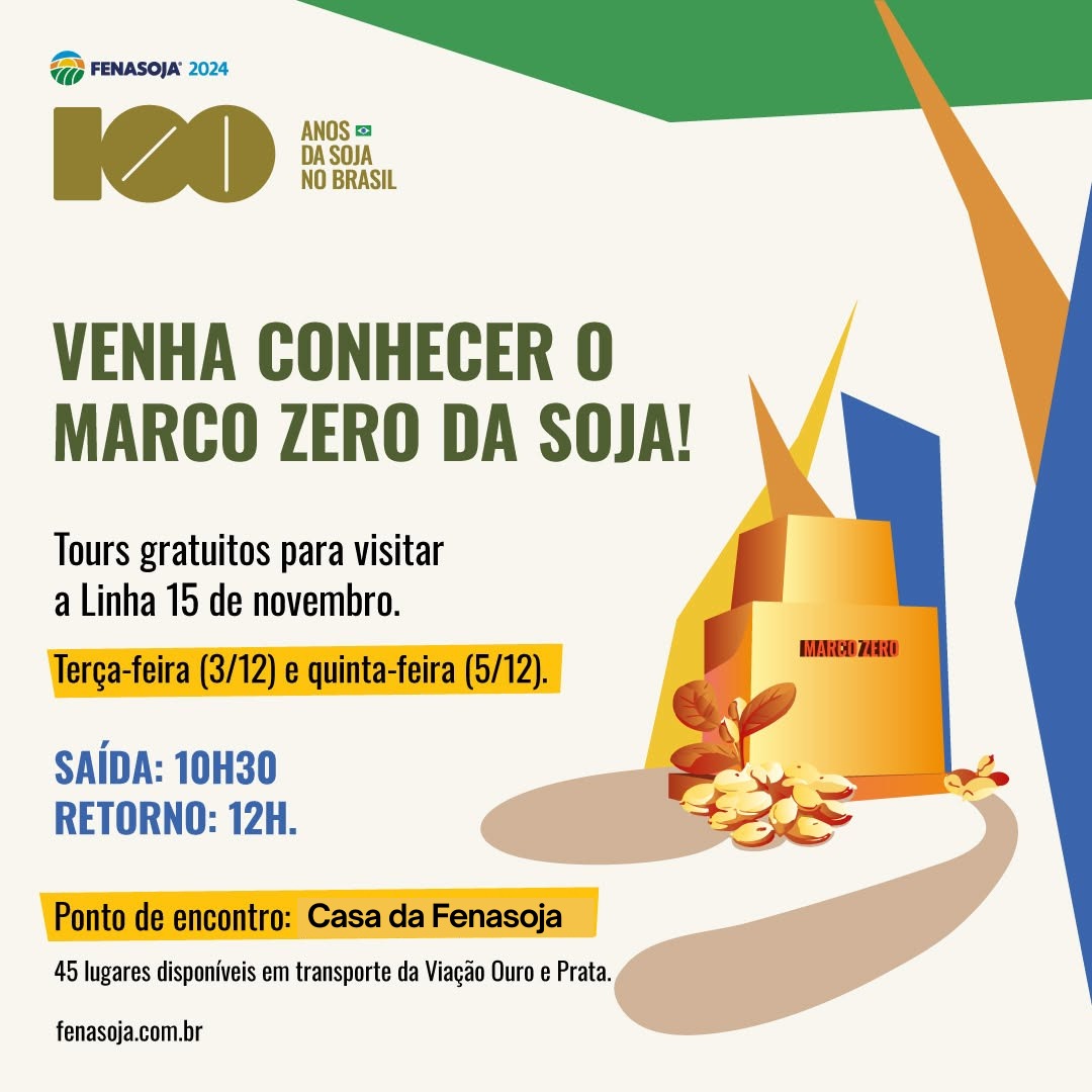 Tour gratuito para visitar o Marco Zero e o Memorial da Soja acontecerá nesta quinta