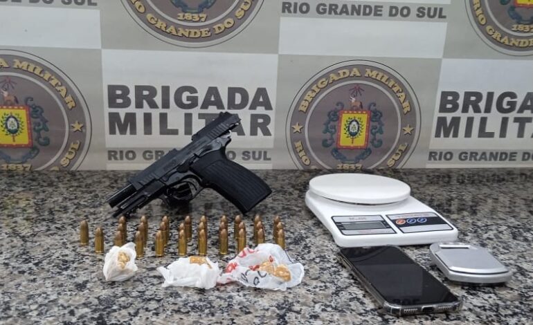 BM realiza prisão por tráfico de drogas no bairro Castelarim em Santo Ângelo