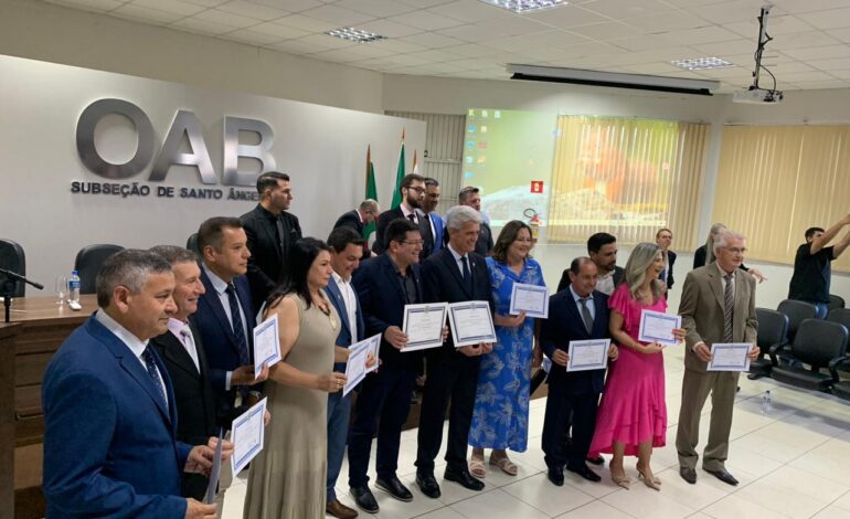 Diplomados os eleitos da 45ª Zona Eleitoral