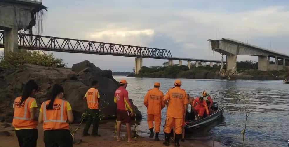 Sobe para 4 o número de mortos após ponte desabar entre Maranhão e Tocantins