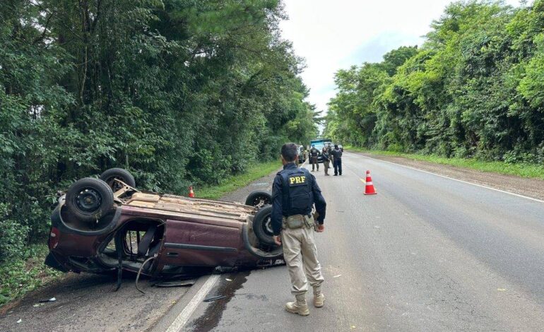 PRF atende acidente com morte na BR-287 em Santiago