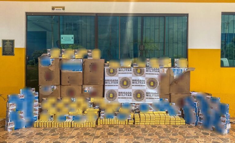 Carga de cigarros oriunda de contrabando é apreendida em Santo Ângelo