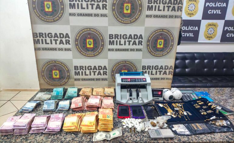 BM realiza prisão de quatro homens por tráfico e associação criminosa, em Santo Ângelo
