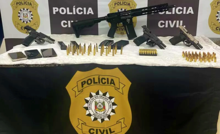 Polícia Civil apreende arsenal e prende suspeito ligado a facção criminosa em Santo Ângelo
