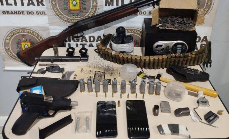 Armamento e munições são apreendidos pela BM em Catuípe