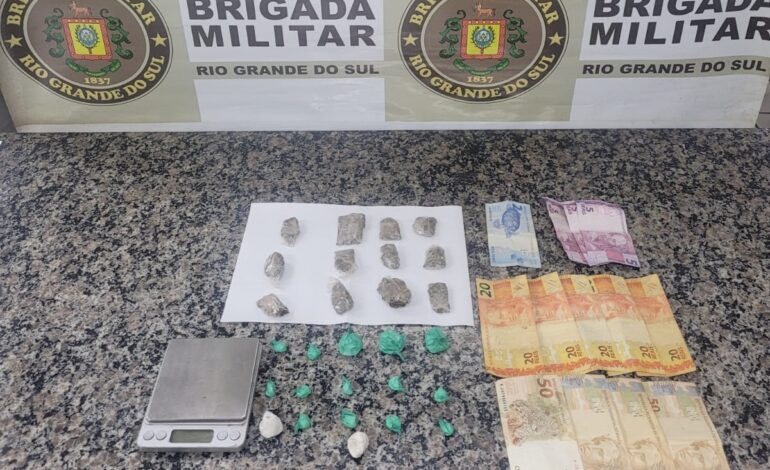 BM realiza prisão de dois homens por tráfico de drogas em Entre-Ijuís