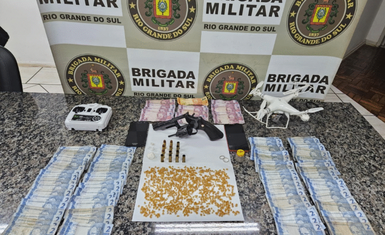 Brigada Militar realiza prisão de foragido por tráfico de drogas e porte ilegal de arma de fogo