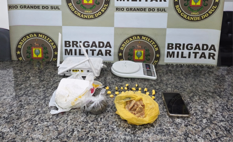 Brigada Militar realiza prisão por tráfico de drogas em Entre-Ijuís