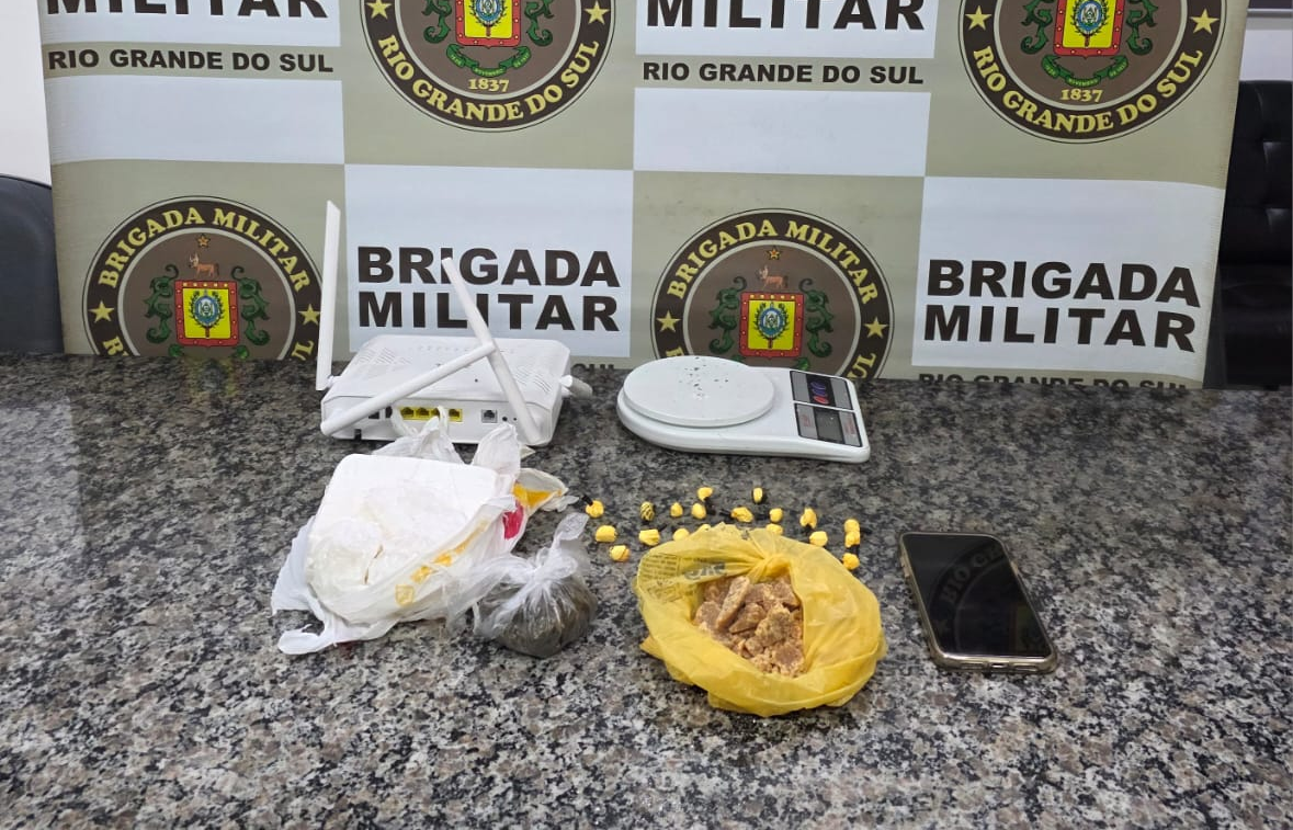Brigada Militar realiza prisão por tráfico de drogas em Entre-Ijuís