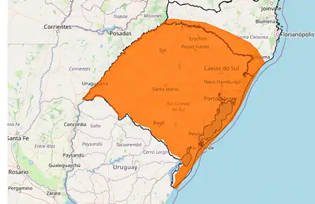 Inmet alerta para onda de frio e excesso de chuvas no Sul