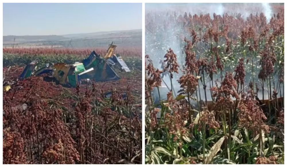 Avião da Esquadrilha da Fumaça cai após colisão no ar durante treino no interior de SP