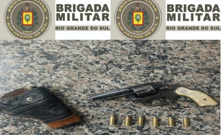 BM realiza prisão por porte irregular de arma de fogo em Santo Ângelo