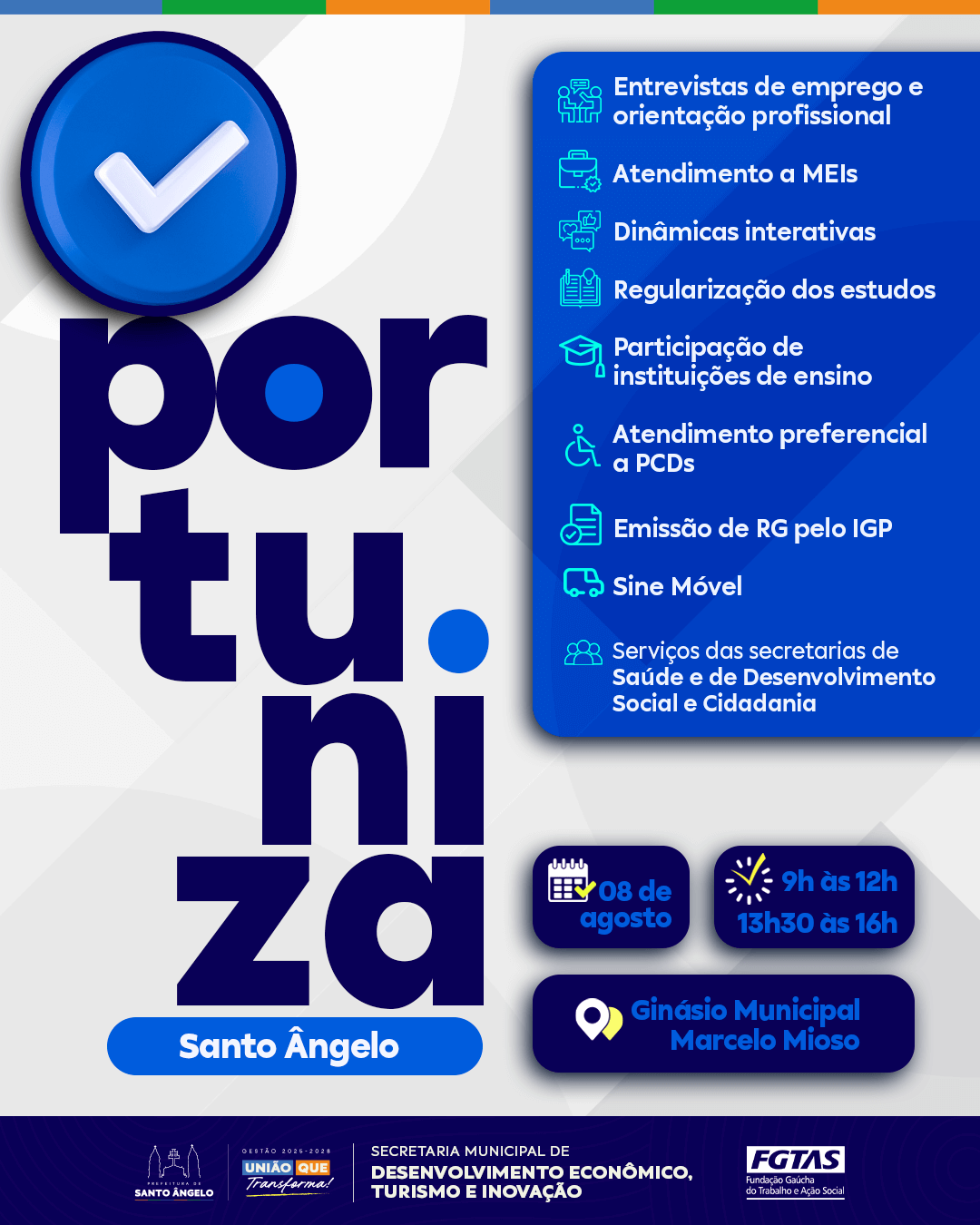 Oportuniza Santo Ângelo promove ação voltada ao emprego e serviços à comunidade