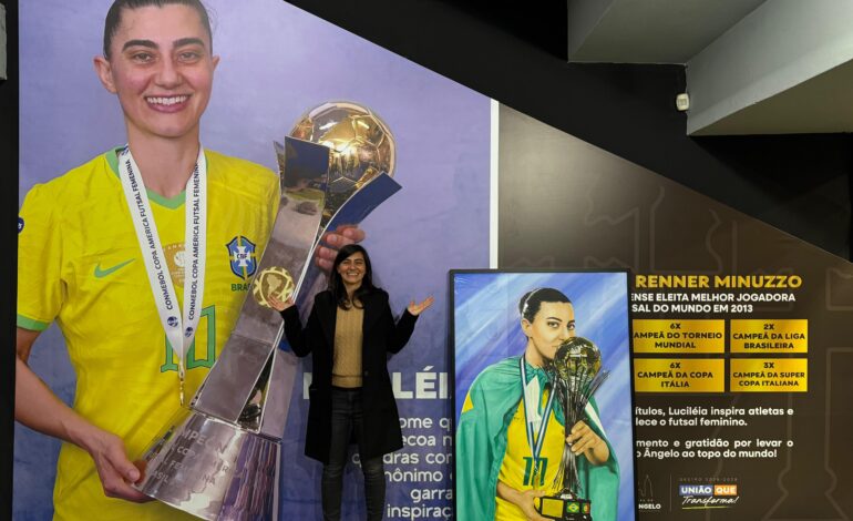 Santo Ângelo presta homenagem, à craque mundial do futsal, Luciléia Minuzzo