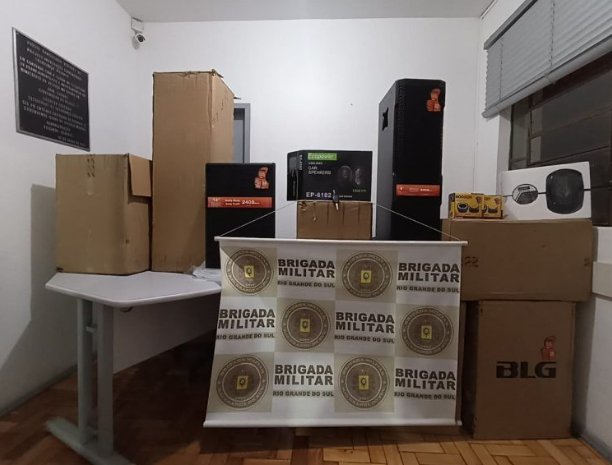 Brigada Militar apreende R$ 70 mil em eletrônicos contrabandeados em Catuípe