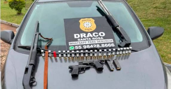 Draco de Santa Rosa frustra plano de assalto e apreende arsenal em motel