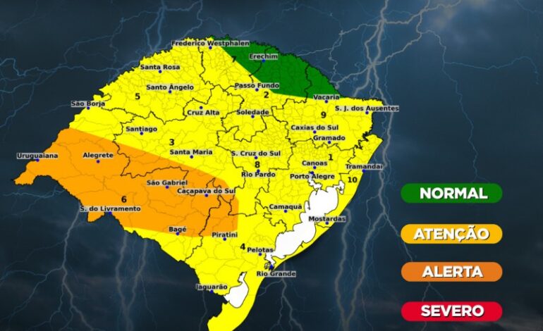 Defesa Civil destaca possibilidade de temporais isolados no início da semana
