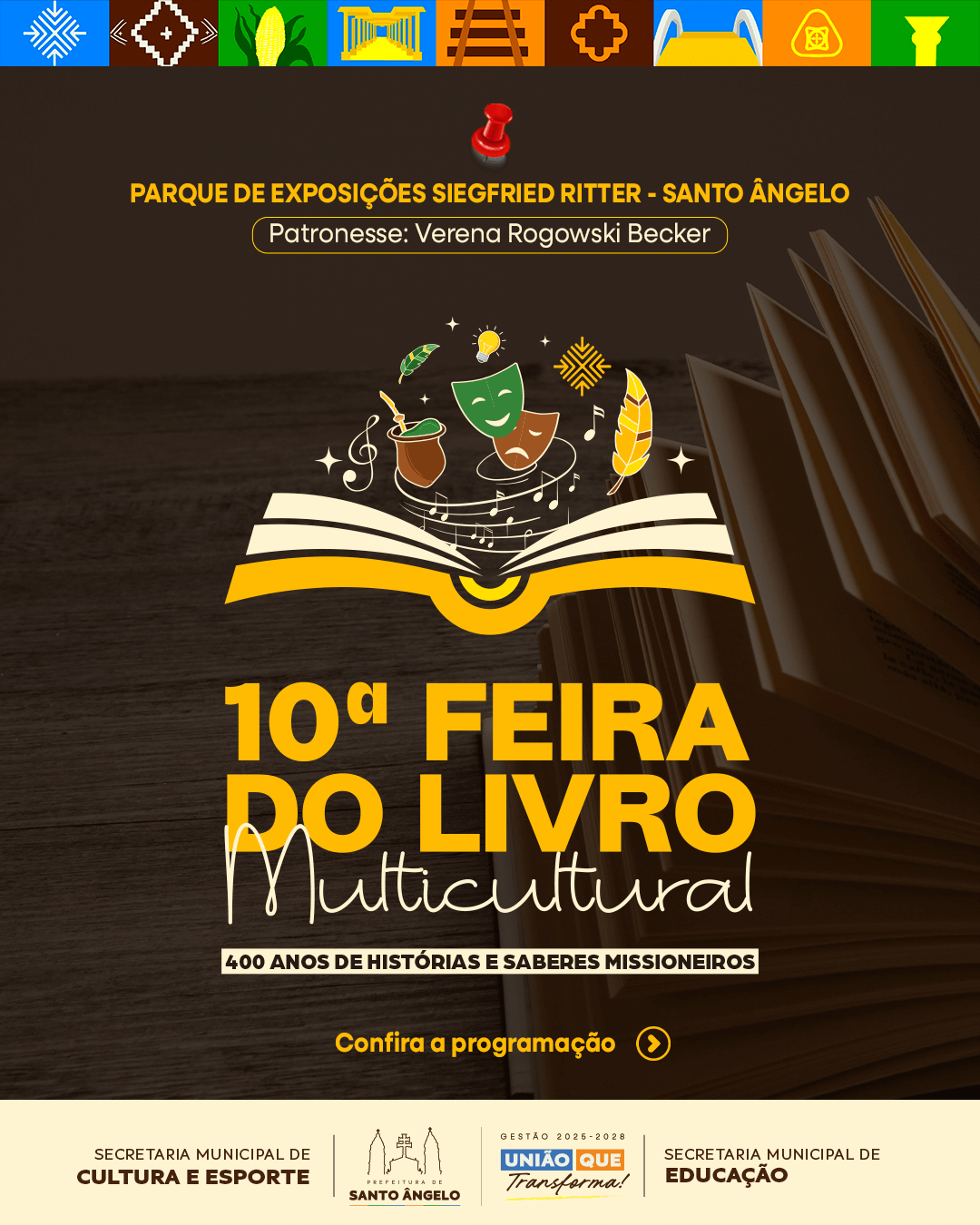 10ª Feira do Livro Multicultural de Santo Ângelo acontece de 22 a 29 de outubro