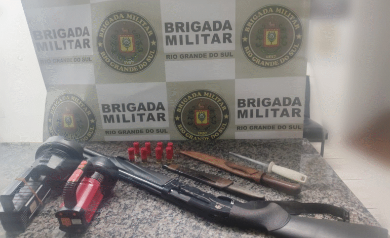 Brigada Militar apreende arma de fogo no interior de Santo Ângelo