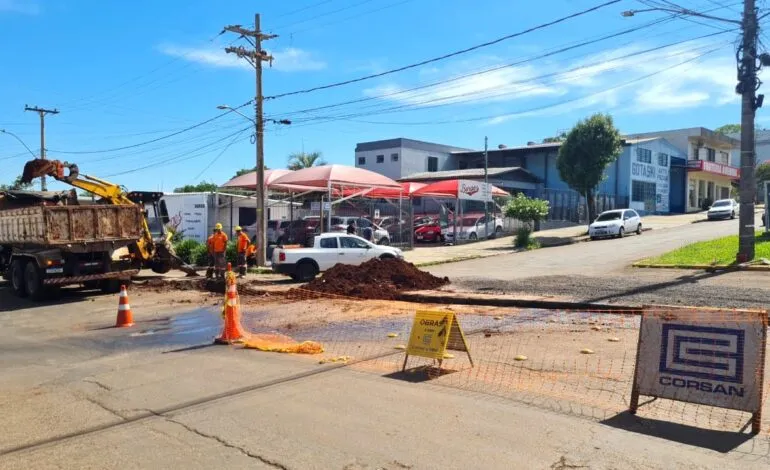 Atualização das obras de ampliação da rede de esgoto em Santo Ângelo