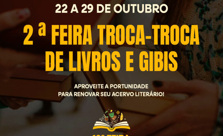 2ª Feira Troca-Troca de Livros e Gibis acontece durante a 10ª Feira do Livro Multicultural