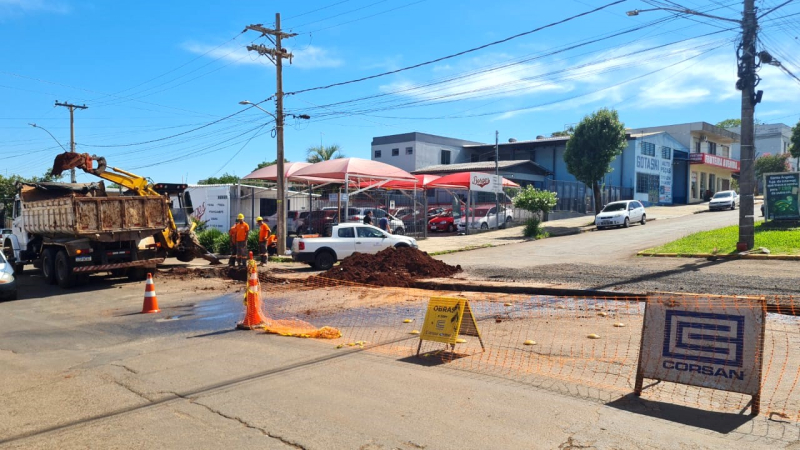 Atualização das obras de ampliação da rede de esgoto em Santo Ângelo