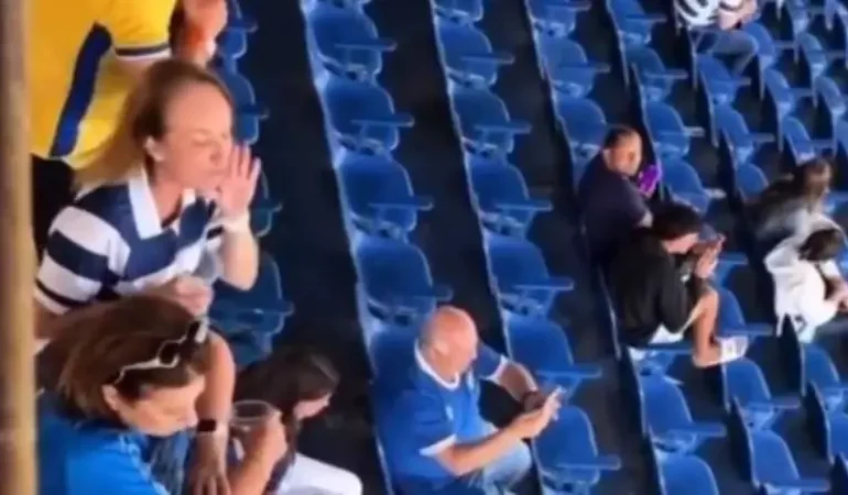 Torcedora do Avaí grita falas racistas e xenofóbicas a torcedores do Remo