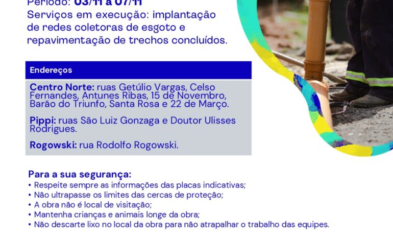 Corsan amplia rede de esgoto em Santo Ângelo e avança com obras em três bairros