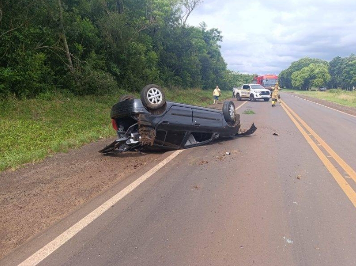 Motorista morre em capotamento na BR-285, em Santo Antônio das Missões