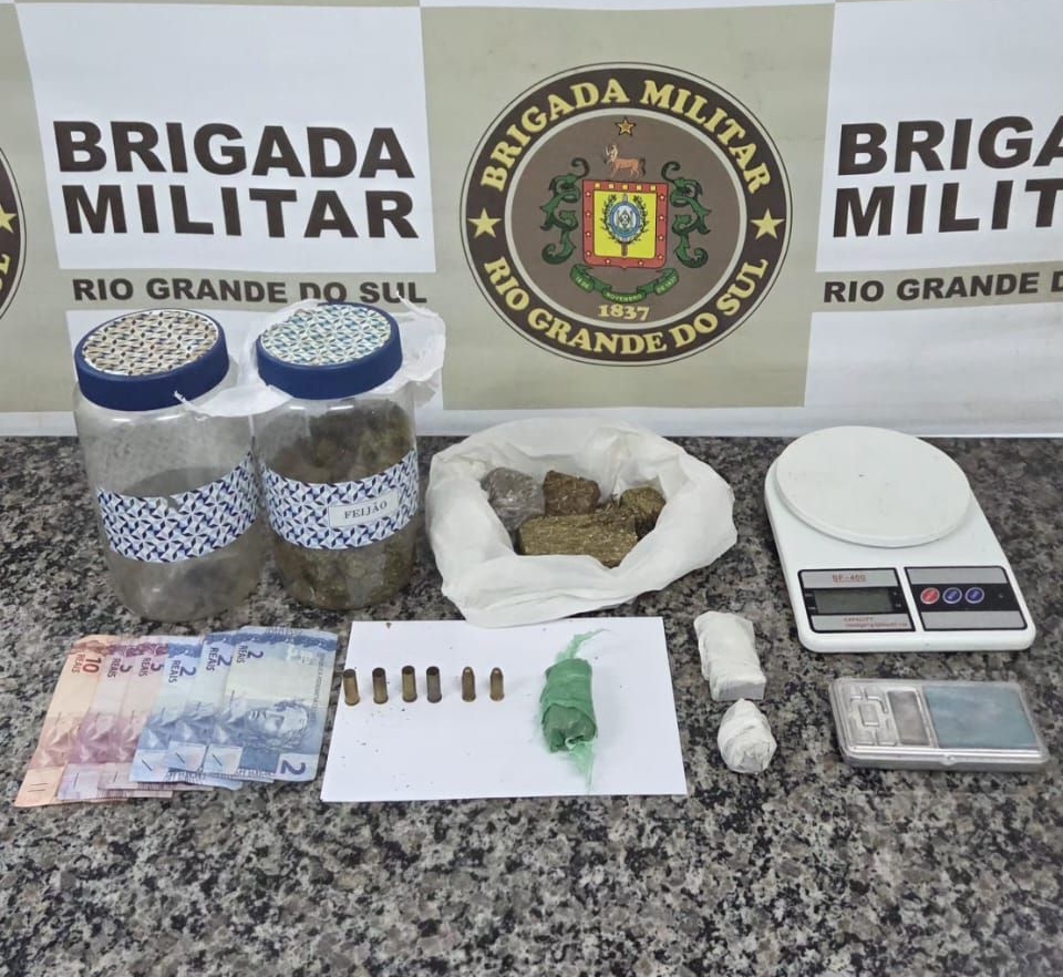 BM prende homem por tráfico de drgoas, em Santo Ângelo