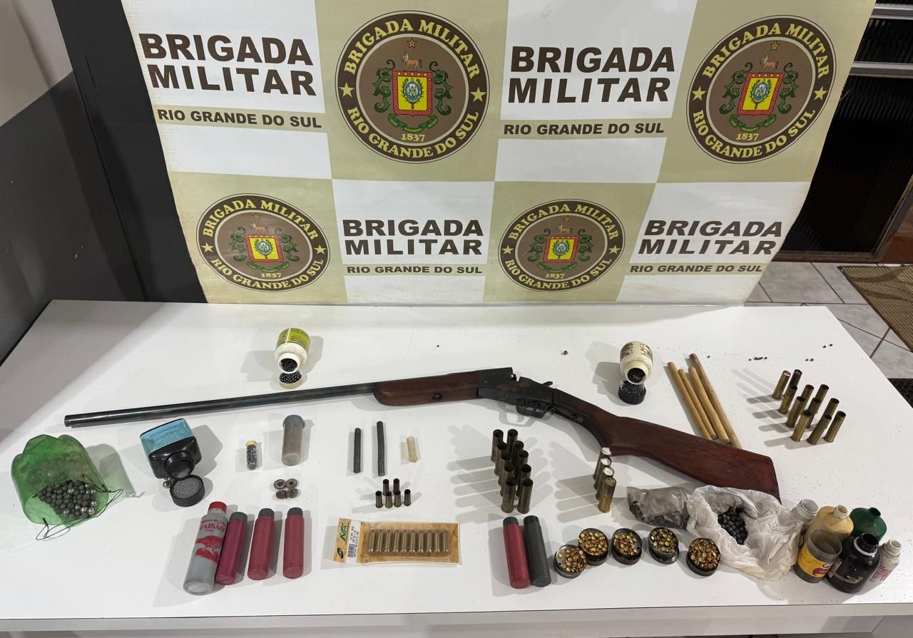 Brigada Militar prende homem por posse ilegal de arma de fogo em Dezesseis de Novembro