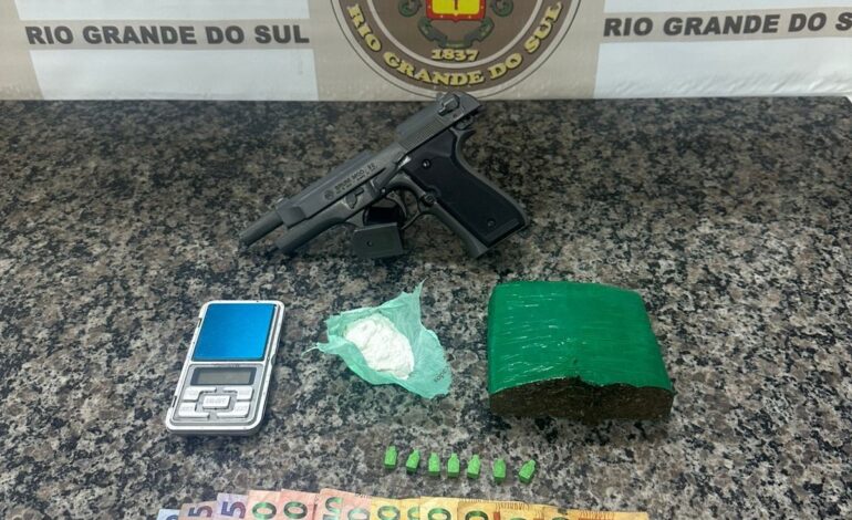 Mulher é presa por tráfico de drogas e posse ilegal de arma em Santo Ângelo