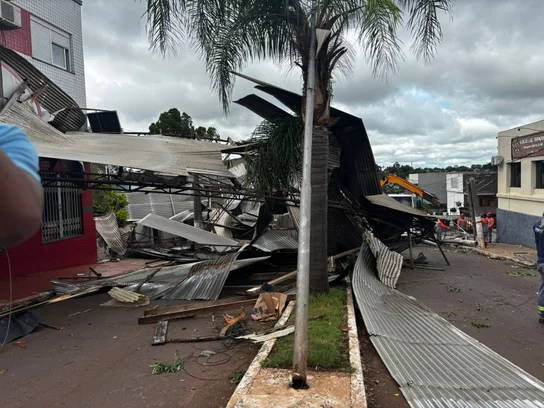 Palmeira das Missões registrou vento superior a 100 km/h, diz Defesa Civil