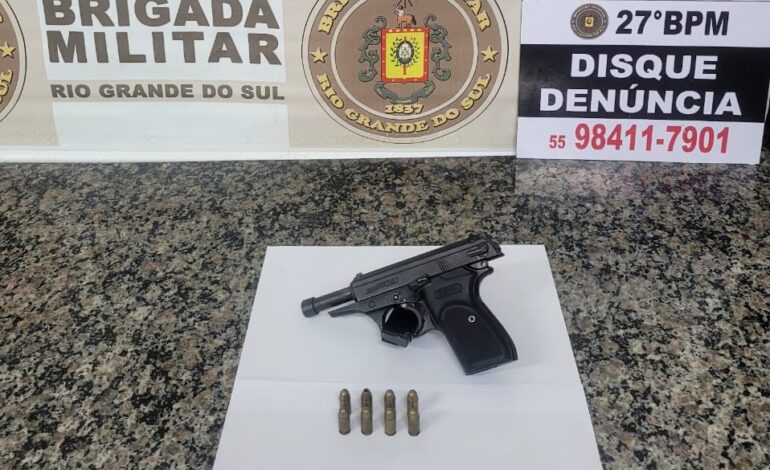 BM prende homem por posse ilegal de arma de fogo em Santo Ângelo