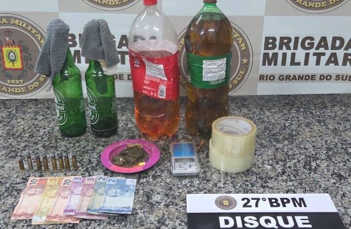 Brigada Militar prende homem por posse de munição restrita e artefatos incendiários em Santo Ângelo
