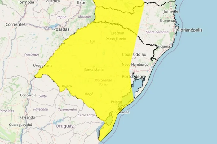 Inmet emite alerta de tempestade para quase todo o Rio Grande do Sul