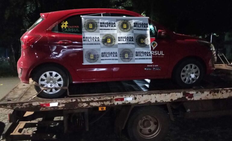 Foragido é preso com veículo roubado em Santo Ângelo após ação conjunta da Polícia Rodoviária Estadual