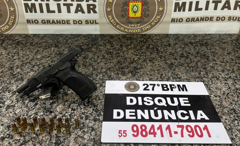 Adolescente é preso por porte ilegal de arma de fogo no bairro Rosenthal