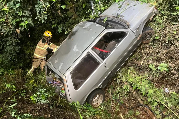 Homem morre após perder controle de carro e bater em árvore na RS-344, em Santa Rosa