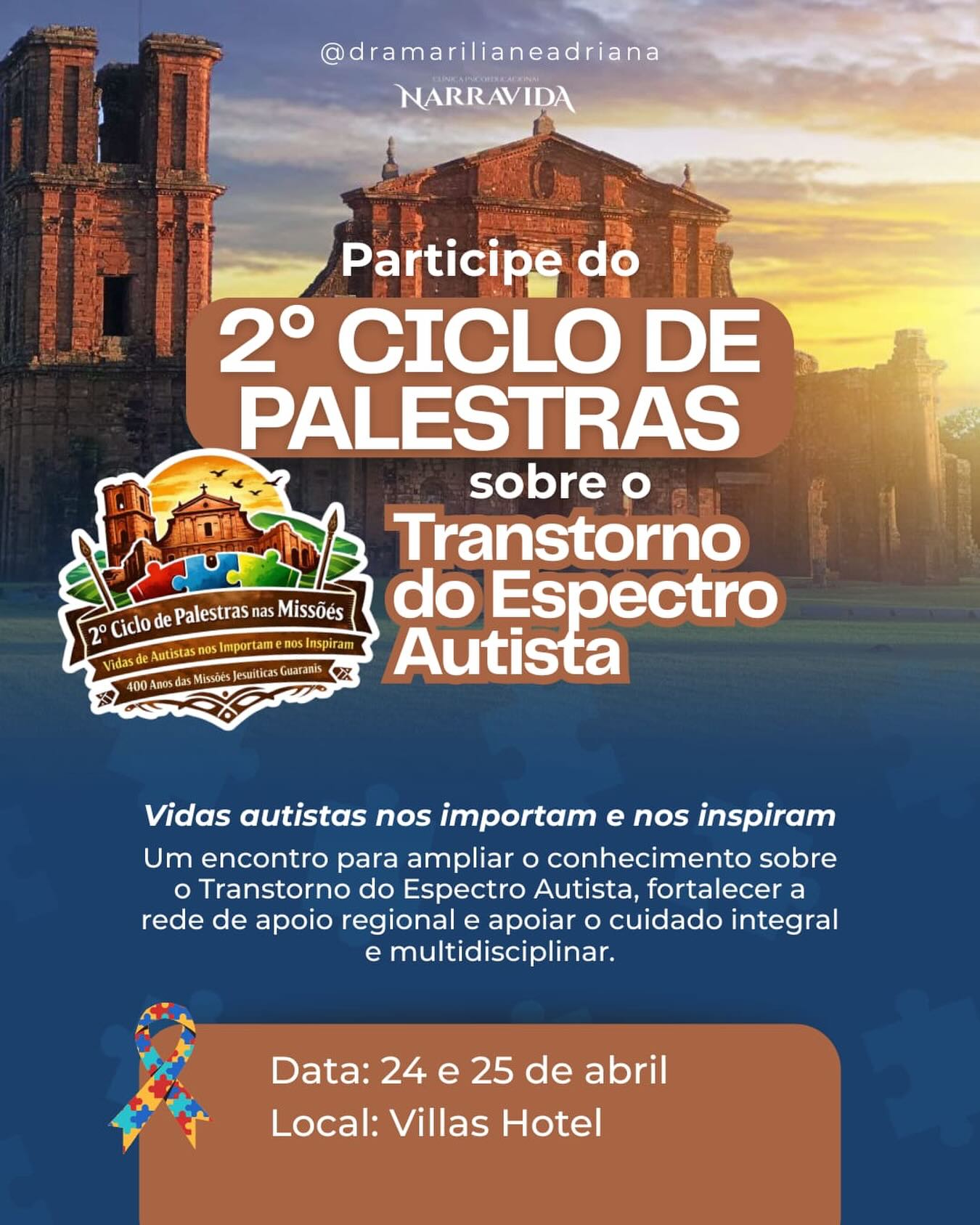 Santo Ângelo recebe 2º Ciclo de Palestras nas Missões com foco no autismo
