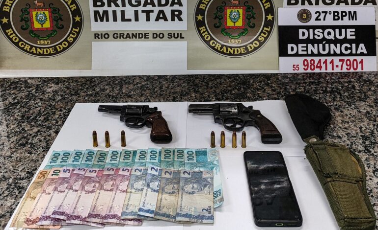 Homem é preso por porte ilegal de arma de fogo em Santo Ângelo