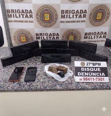 BM prende homem e adolescente por tráfico de drogas em Santo Ângelo