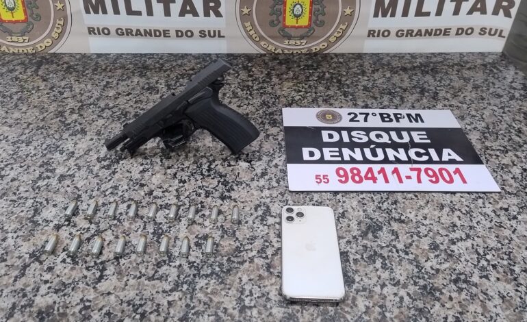 Homem é preso por porte ilegal de arma de fogo em Santo Ângelo