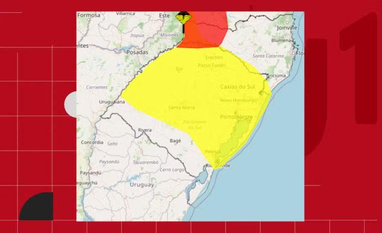 Ciclone e frente fria aumentam instabilidade e reforçam chuva no RS nesta semana