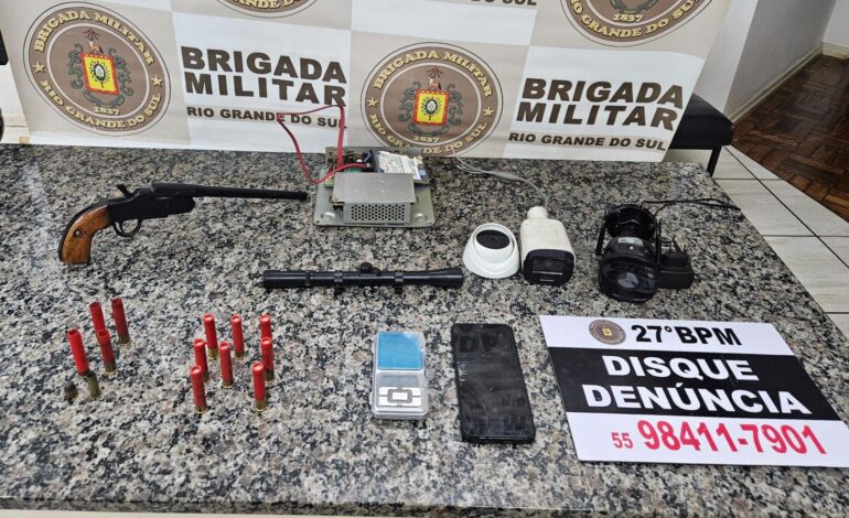 BM prende homem por posse irregular de arma em Santo Ângelo