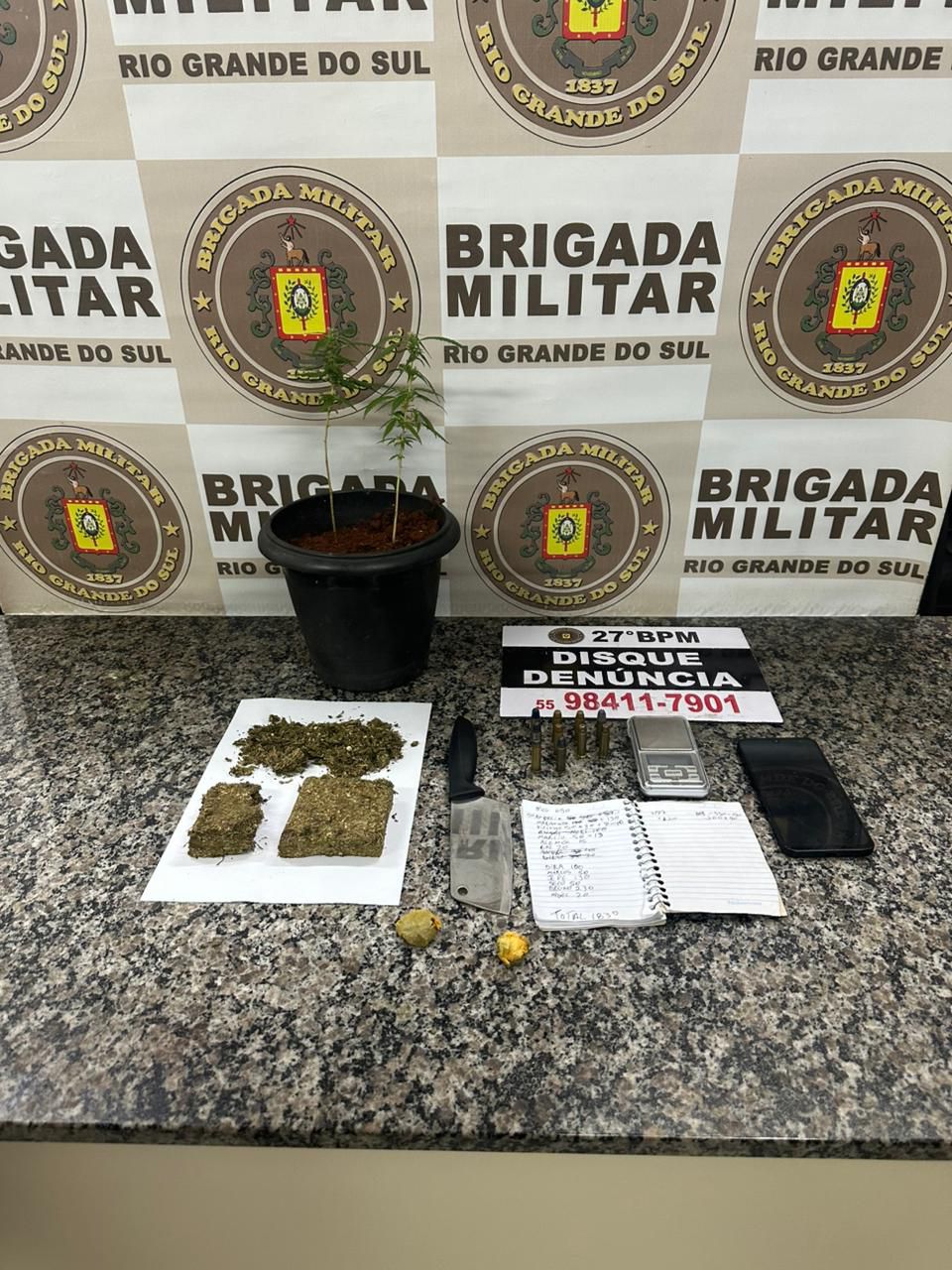 Brigada Militar prende homem por tráfico de drogas em Santo Ângelo