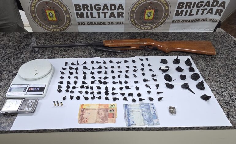 BM prende homem por tráfico de drogas no bairro São Joaquim, em Entre-Ijuís