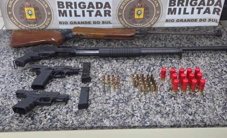 BM realiza prende homem por posse ilegal de arma de fogo