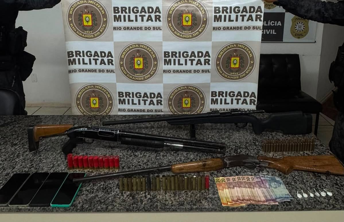 BM realiza prisão por porte ilegal de arma de fogo, tráfico de drogas e receptação